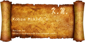 Kobza Miklós névjegykártya