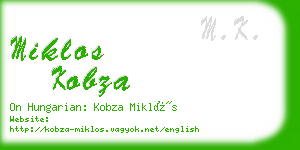 miklos kobza business card